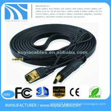 Kuyia Gold plated HDMI to VGA cables with power and audio support 1080P for DHTV XBOX PS3